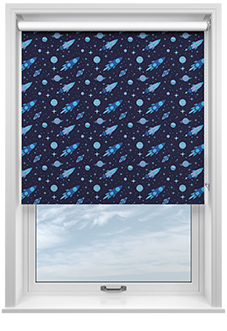 Rocket Adventure, Cosmic Blue - Roller Blind